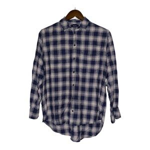 Madewell Check Plaid Flannel Shirt Women XS Outdoor Farm Chore‎ Utility Work
